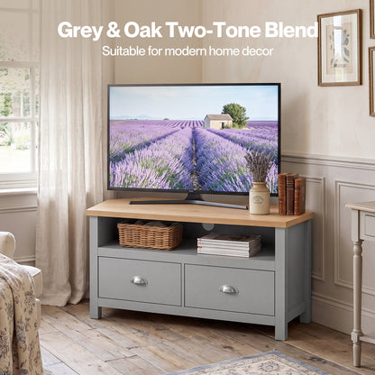 Levede Corner TV Stand Small TV Cabinet with Storage Drawer Entertainment Unit