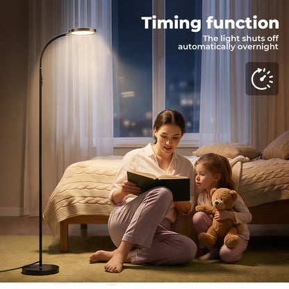 Emitto LED Floor Lamp Dimmable Standard Reading Light Remote Adjustable Angle