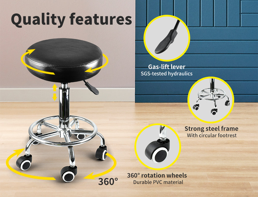 Levede Salon Stool Swivel Bar Stools Chairs Barber Hydraulic Lift Hairdressing