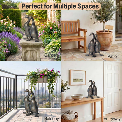 Levede  Outdoor Resin Duck Sculpture Garden Ornaments Patio Yard  Bronze color