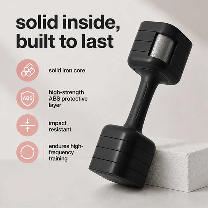 Centra Adjustable Dumbbells Set 2-5Kg Quick Lock TPU Grip for Home Gym Black