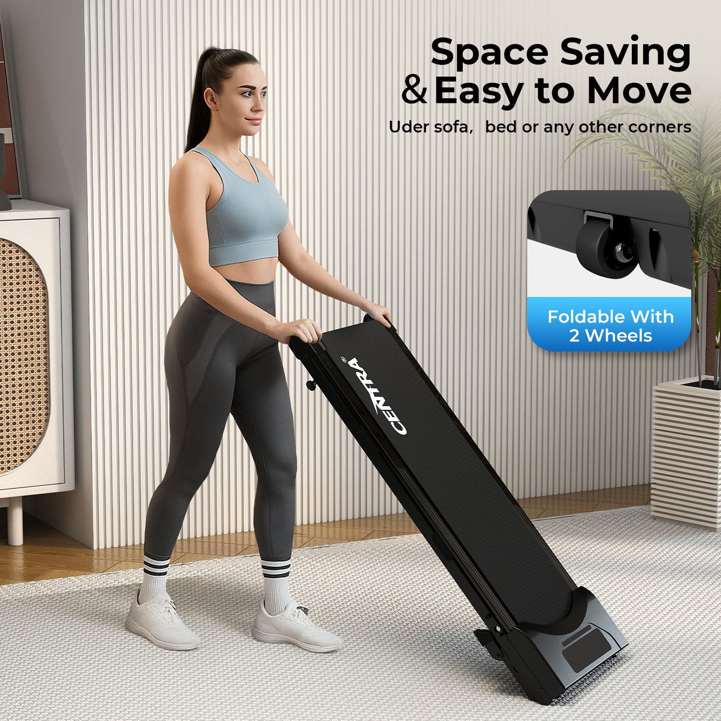 Smart Walking Pad Treadmill Running Machine Folding Bluetooth App Remote Control