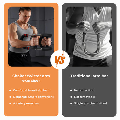 Centra Shaker Twister Arm Power Trainer Adjustable Chest Expander Bar 30-50kg