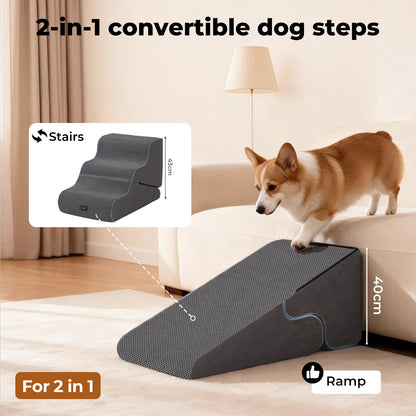Skylos Dog Ramp Anti-Slip Washable Cover Pet Stairs Ladder Foam for Sofa Bed