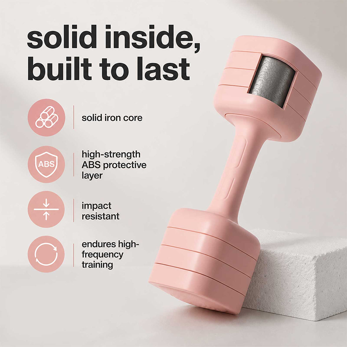 Centra Adjustable Dumbbells Set 2-5Kg Quick Lock for Home Workouts Pink 2Pc