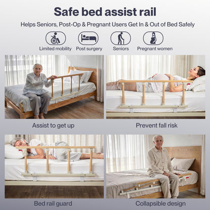 Levede Mobility Bed Grab Rails Folding Guard Safety Elderly Adults Assist 180kg