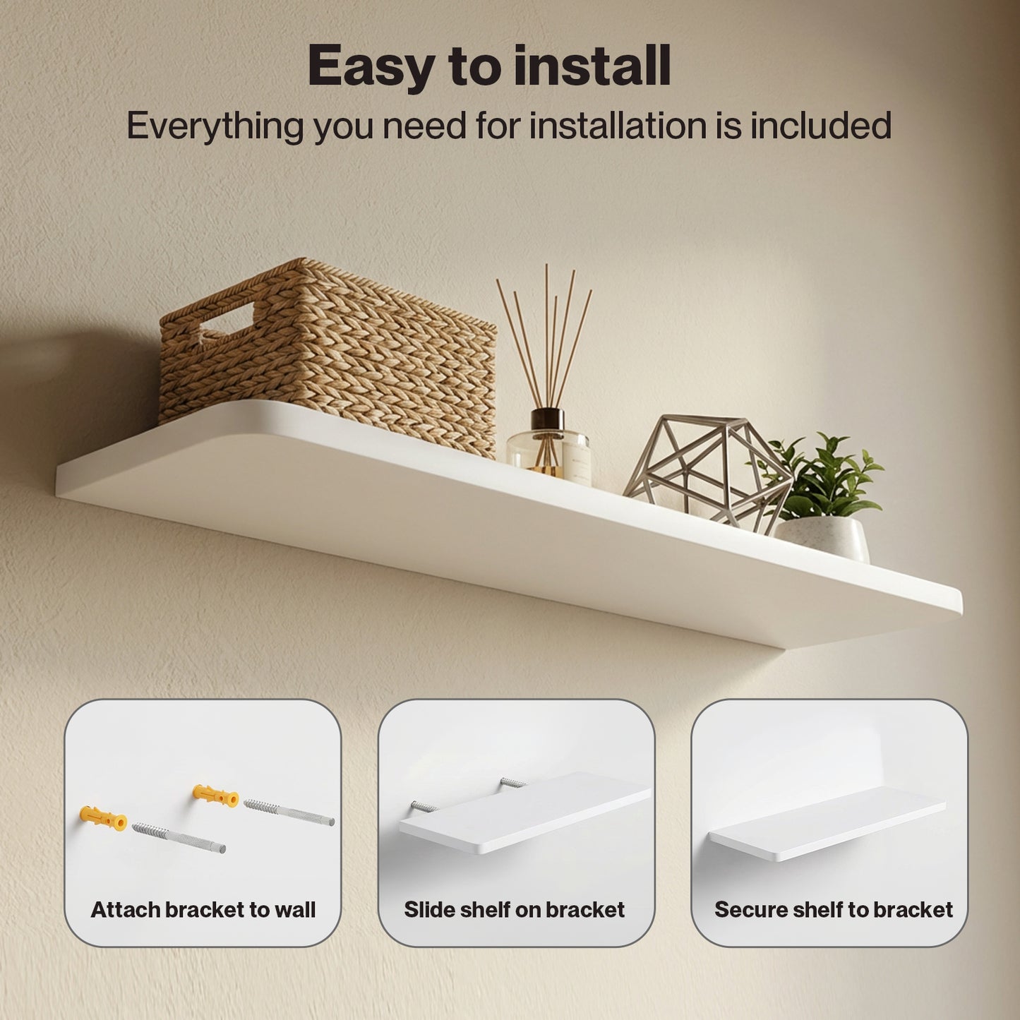 Levede Floating Shelves Heavy Duty 6 Pack Wall Storage Shelf for Living Room