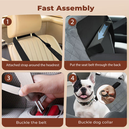 Skylos Dog Booster Car Seat Portable Bed for Small to Medium Pets up to 35 lbs