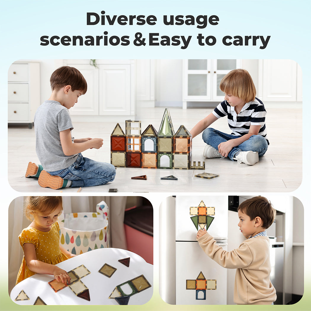 Dekko Magnetic Building Blocks Kids Magnetic Tiles Educational Construction Toy