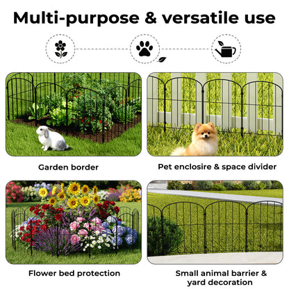 Levede 10 Pack Animal Barrier Metal Decorative Garden Fence Outdoor Pet Border