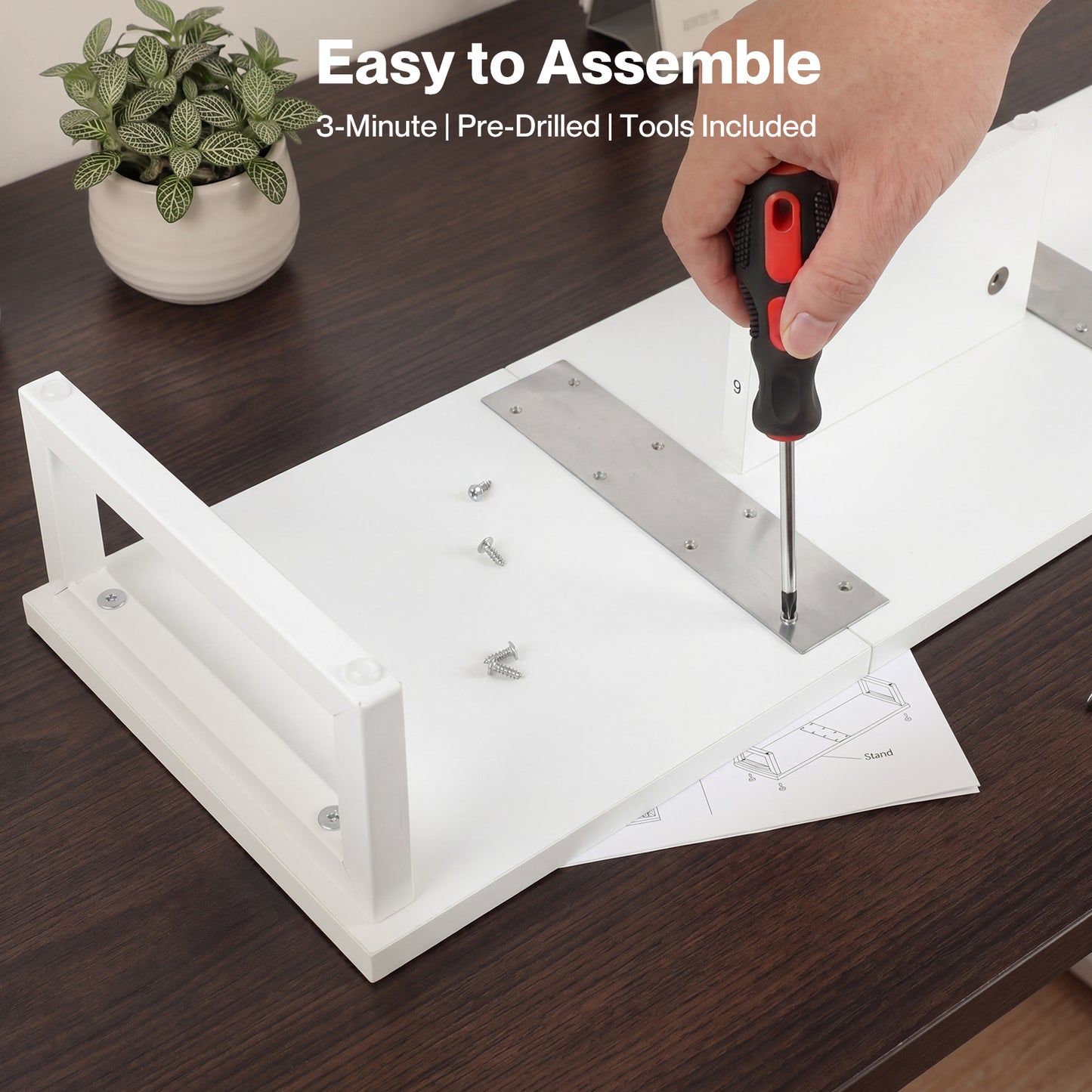 Levede Dual Screen Stand Riser White Desktop Computer Monitor Shelf Holder 90cm