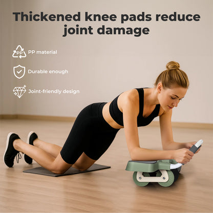 Centra Ab Roller with Auto Rebound Elbow & Knee Support LCD Timer Core Trainer