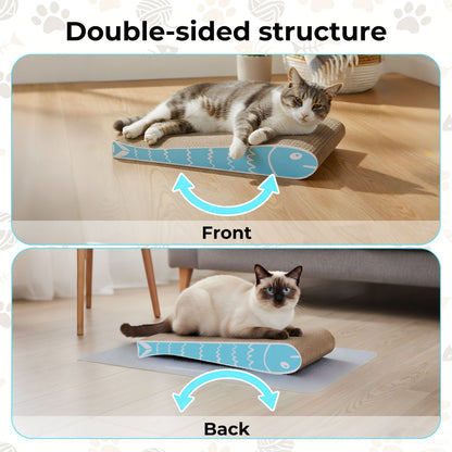 Skylos 2PCS Cat Scratching Board Cardboard Cat Scratcher Scratching Pad Lounge