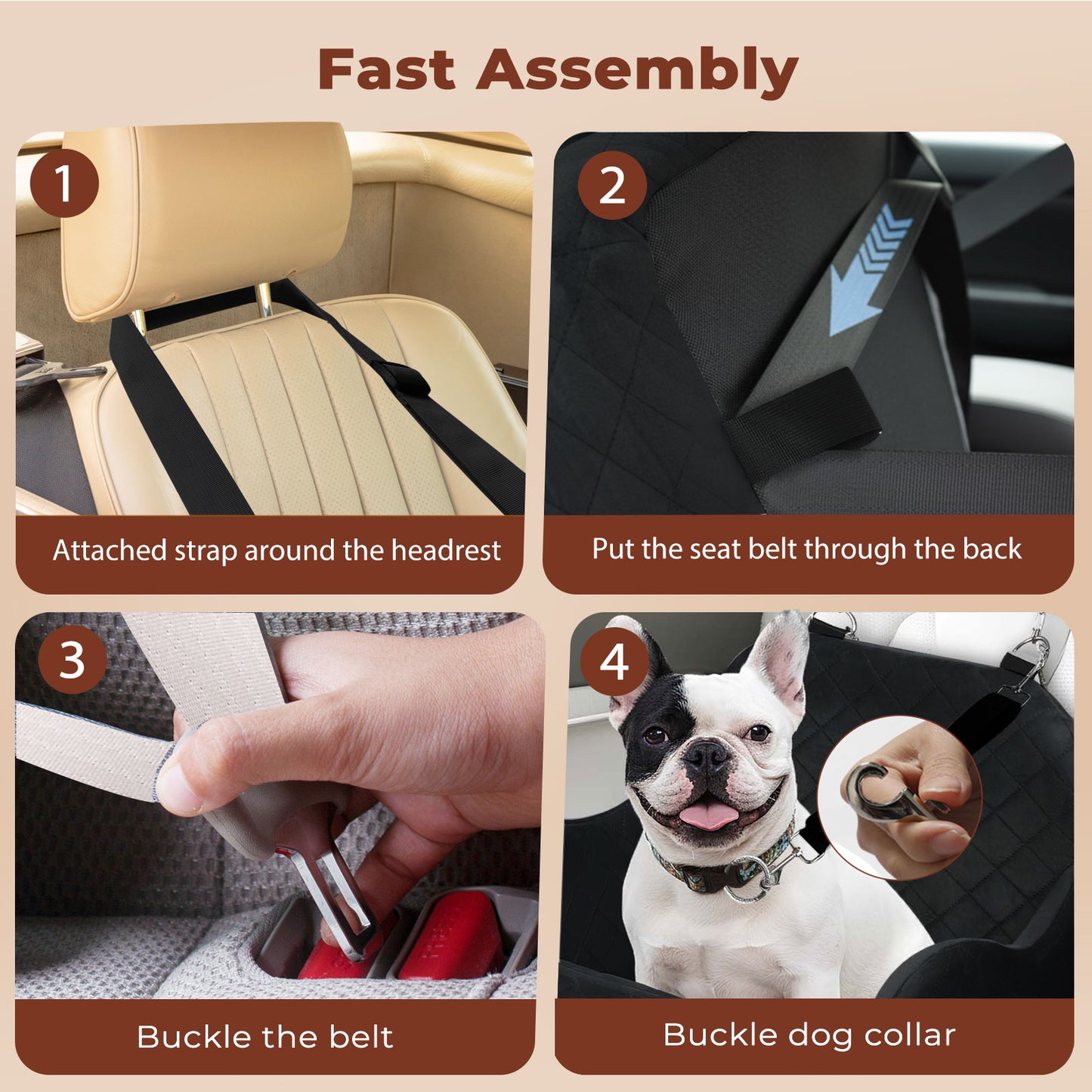 Skylos Dog Booster Car Seat for Small to Medium Pets up to 35 lbs Portable Black