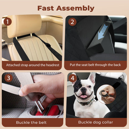 Skylos Dog Booster Car Seat for Small to Medium Pets up to 35 lbs Portable Black