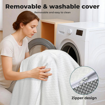 Lavio 4 Inch Mattress Topper King Cooling Memory Foam Pressure Relief Non Slip