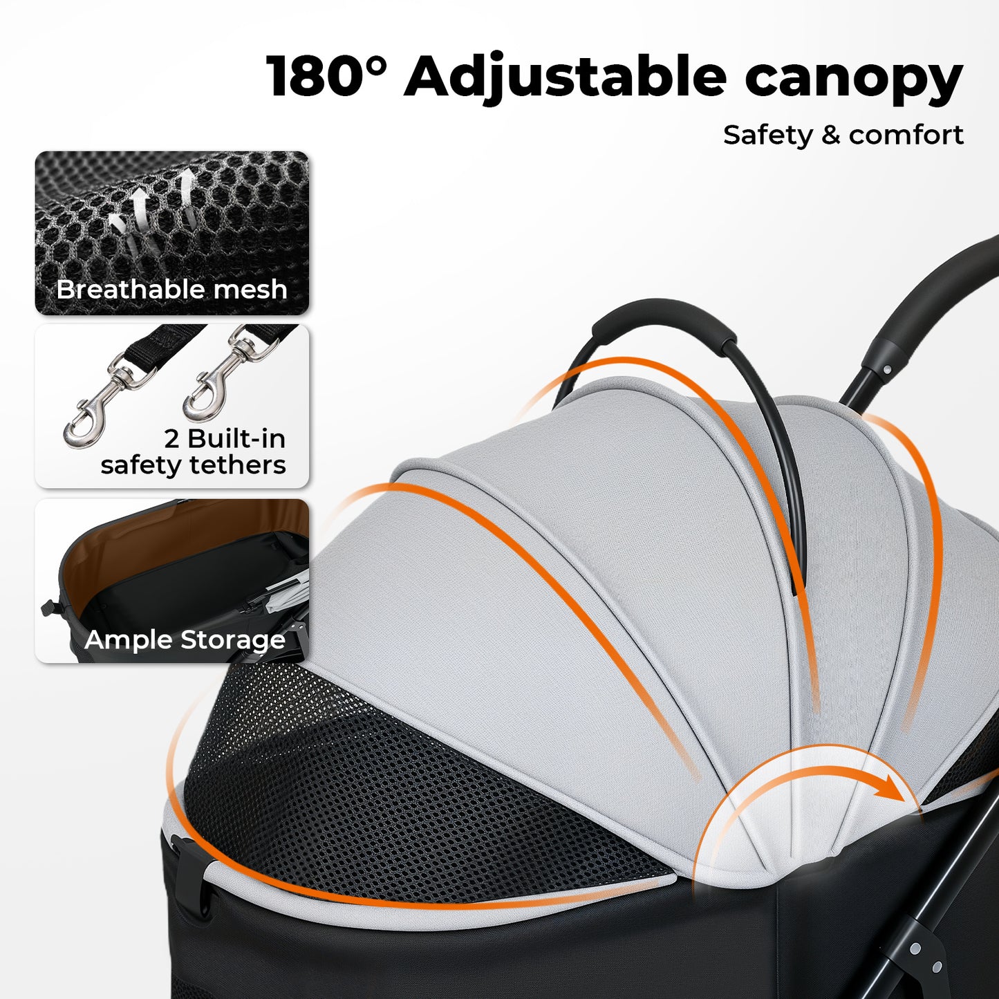 Skylos Pet Stroller Dog Cat Puppy Pram Pushchair Travel Cart Buggy Carrier