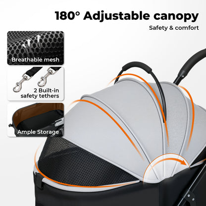 Skylos Pet Stroller Dog Cat Puppy Pram Pushchair Travel Cart Buggy Carrier