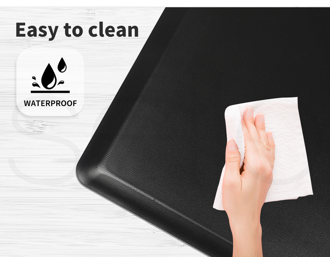 Marlow Anti Fatigue Mat Standing Desk Rug Kitchen Home Office Foam Black 50x80