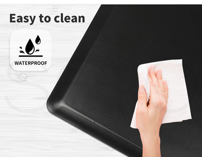 Marlow Anti Fatigue Mat Standing Desk Rug Kitchen Home Office Foam Black 50x80