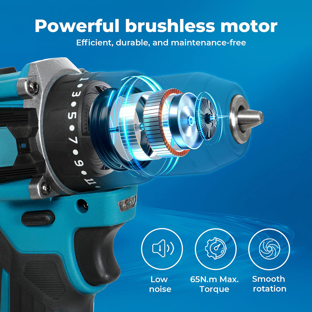 Traderight 96 in 1 Cordless Electric Drill Set Driver Screwdriver Rechargeable