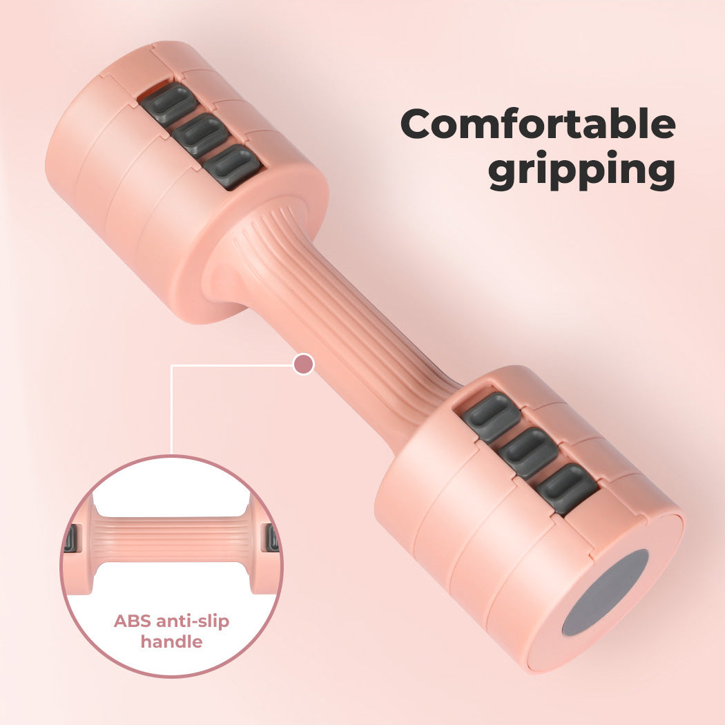 Centra 2x Adjustable Dumbbells 1-2.5KG Metal Home Gym Exercise Weight Training