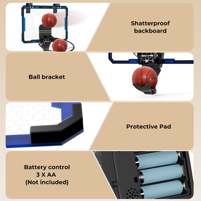 Dekko Mini Basketball Hoop Over Door Indoor Kids Sport Backboard Auto Scoring