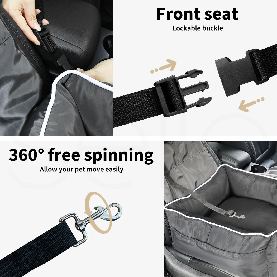 Skylos Dog Car Booster Seat  Pet Backrest Safe Protector Waterproof Travel Bed