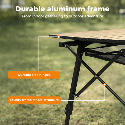 Levede Adjustable Folding Camping Table Aluminium Portable Picnic Desk 90x52cm