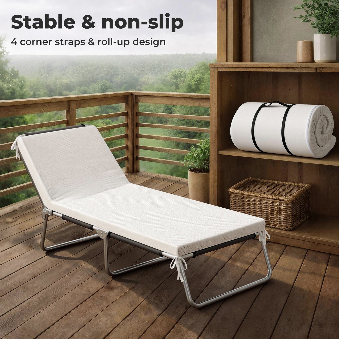Lavio Camping Mattress Topper Memory High Density Foam Mattress Roll Floor Mat