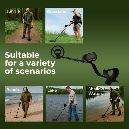 Traderight Metal Detector Professional Waterproof for Beginner 4 Search Mode