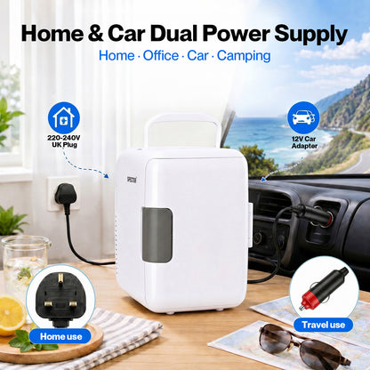 Spector mini fridge portable fridge cooler and warmer PP white