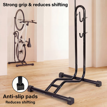 MONVELO Bike Rack Floor Stand Bicycle Parking Freestanding Storage Outdoor Black