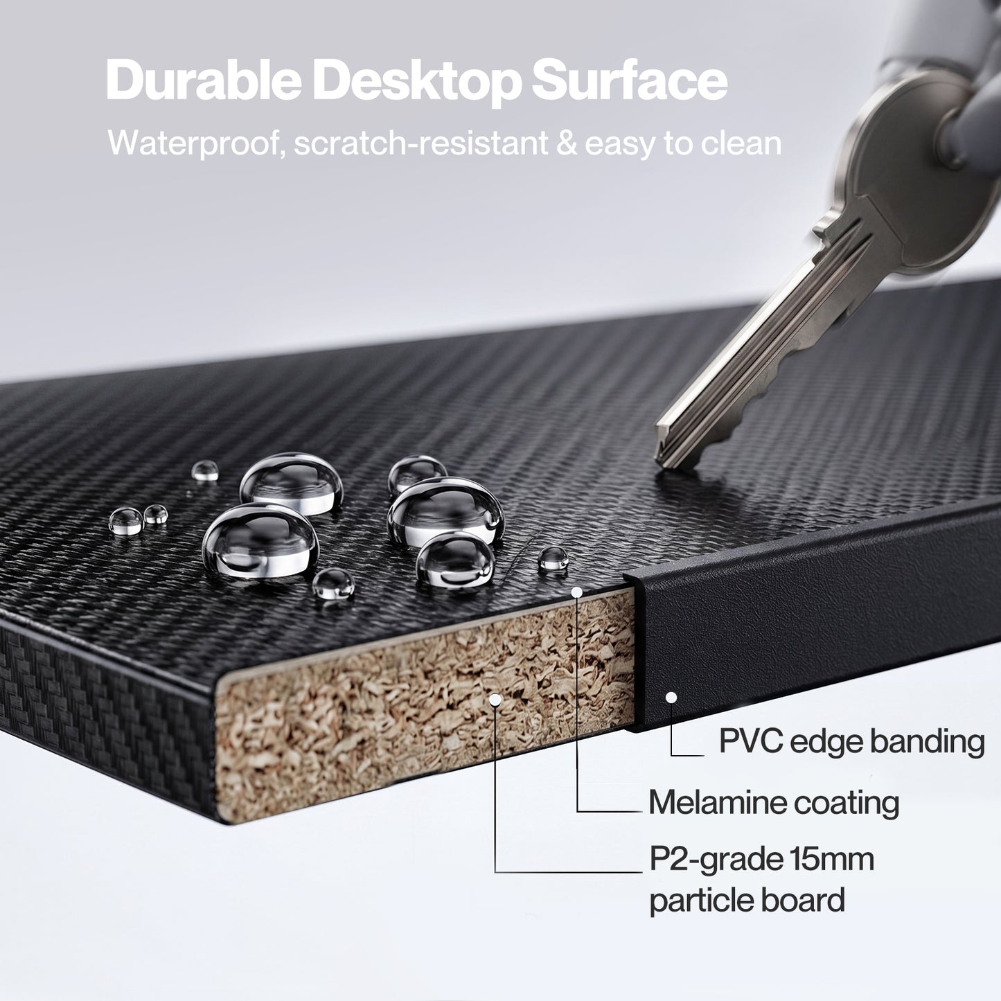 Levede Compact Gaming Desk PC Computer Table with Adjustable Monitor Shelf 80cm