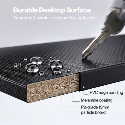 Levede Compact Gaming Desk PC Computer Table with Adjustable Monitor Shelf 80cm