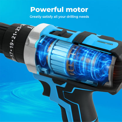 Traderight 21V Cordless Drill Combi Driver Electric Screwdriver Set 1 Battery