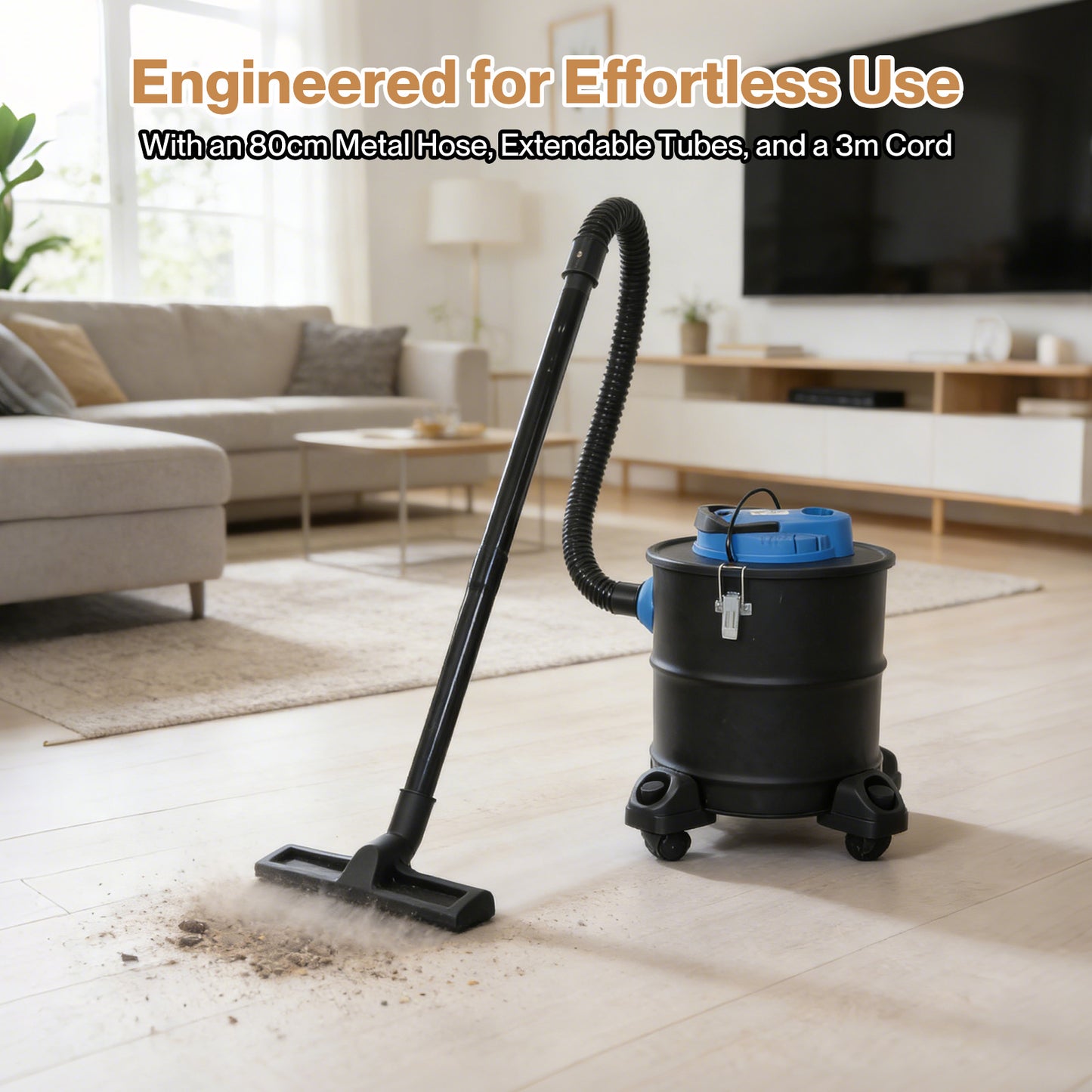 Spector 20L Fireplace Ash Vacuum Cleaner Wood Burner Blower Vac 1200W BBQ Stoves