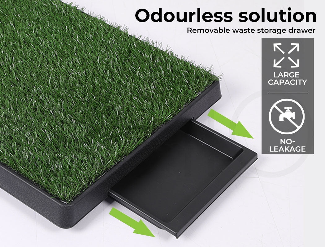 Pet Dog Toilet 2 Layer Training Puppy Pads Portable Grass Tray Turf Mat Indoor