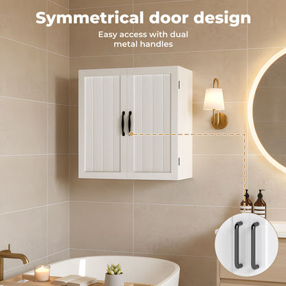 Levede Wall Cabinet Hanging Kitchen Cupboard Bathroom Storage Organiser White