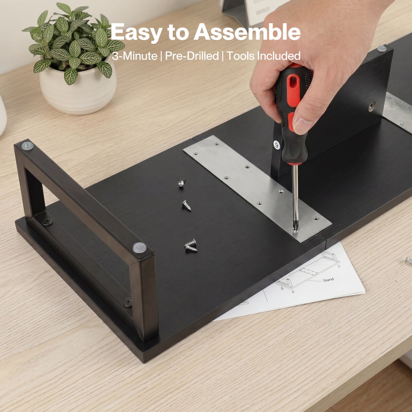 Levede Computer Monitor Stand Riser Office Dual Screen Shelf Desktop Organiser