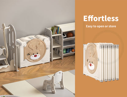 Dekko Kids Playpen Baby Safety Gate Toddler Play Game Toy Foldable Panels