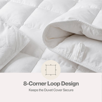 Lavio Duvet Goose Down Quilt 9TOG 100% Cotton Breathable Washable King White