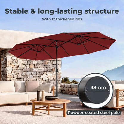 Mountview Large Parasol Patio Umbrella Outdoor Garden Pool Sunshade Double-Sided