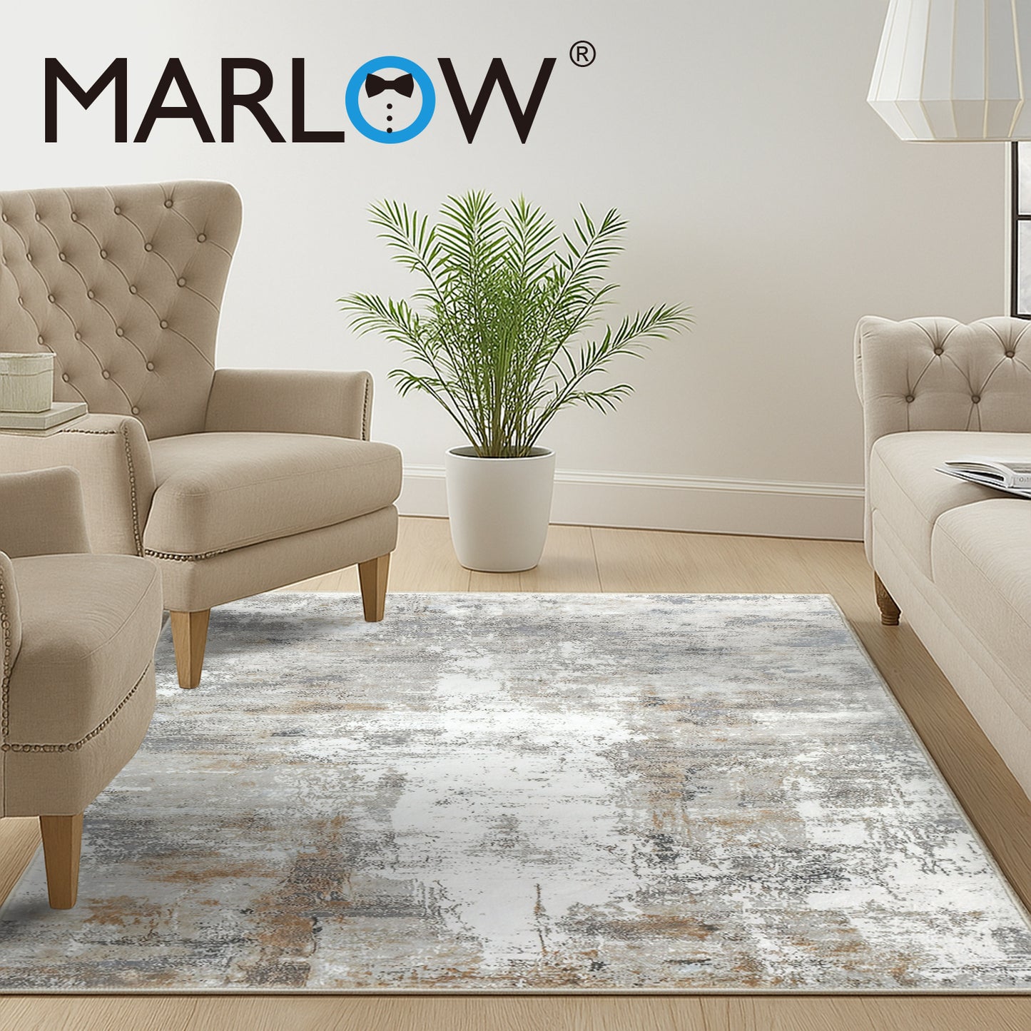 Marlow Floor Rug Carpet Washable Living Room Non Slip Soft Hallways Runner Green
