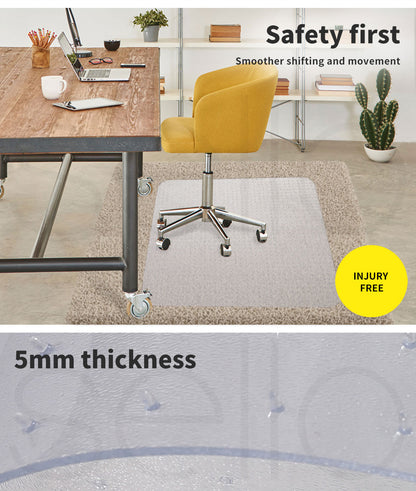 Marlow PVC Chair Mat Office Carpet Floor Protectors Non Slip Computer 120X90cm