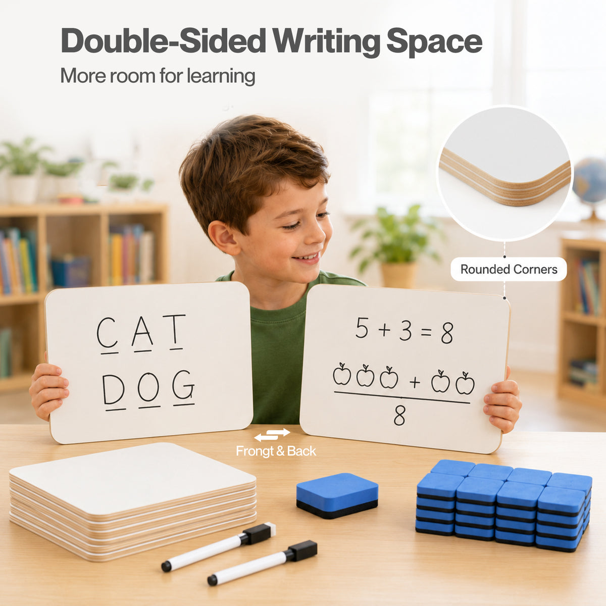 Levede Mini Whiteboard 30 Pack White Boards With Pens Erasers Classroom White