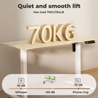 Levede Electric Standing Desk Height Adjustable with Memory Control Natural