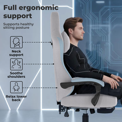 Levede Gaming Chair Office Recliner Spring Padding Adjustable Swivel Footrest