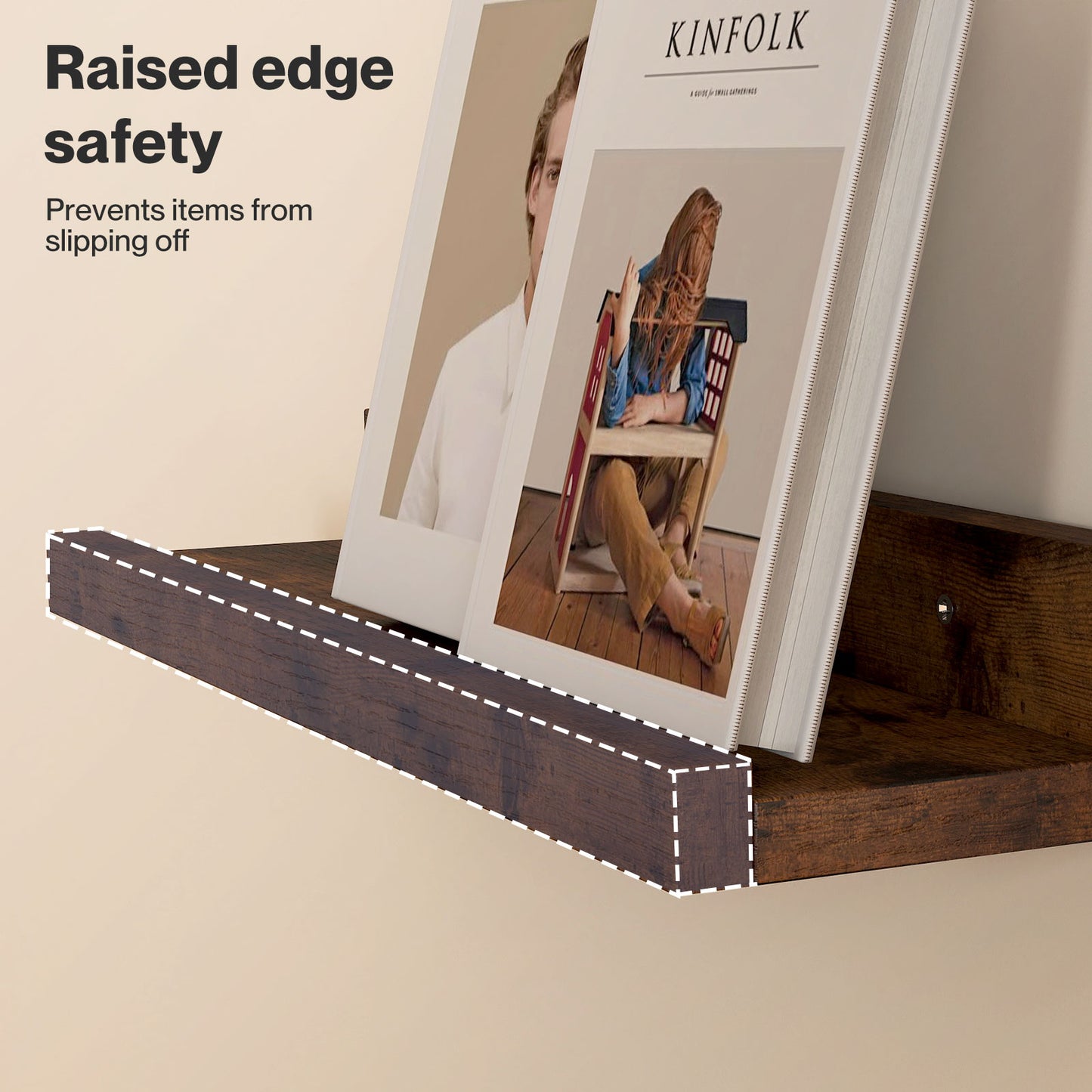 Levede Rustic Floating Shelves Set 3 Wall Mounted Display Shelf Wood Storage