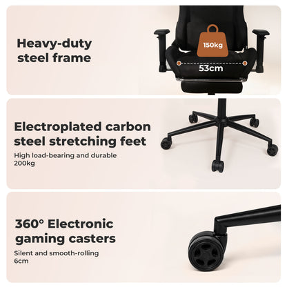 Ergonomic Office Chair 165° Reclining Executive Computer Chair with Spring Seat